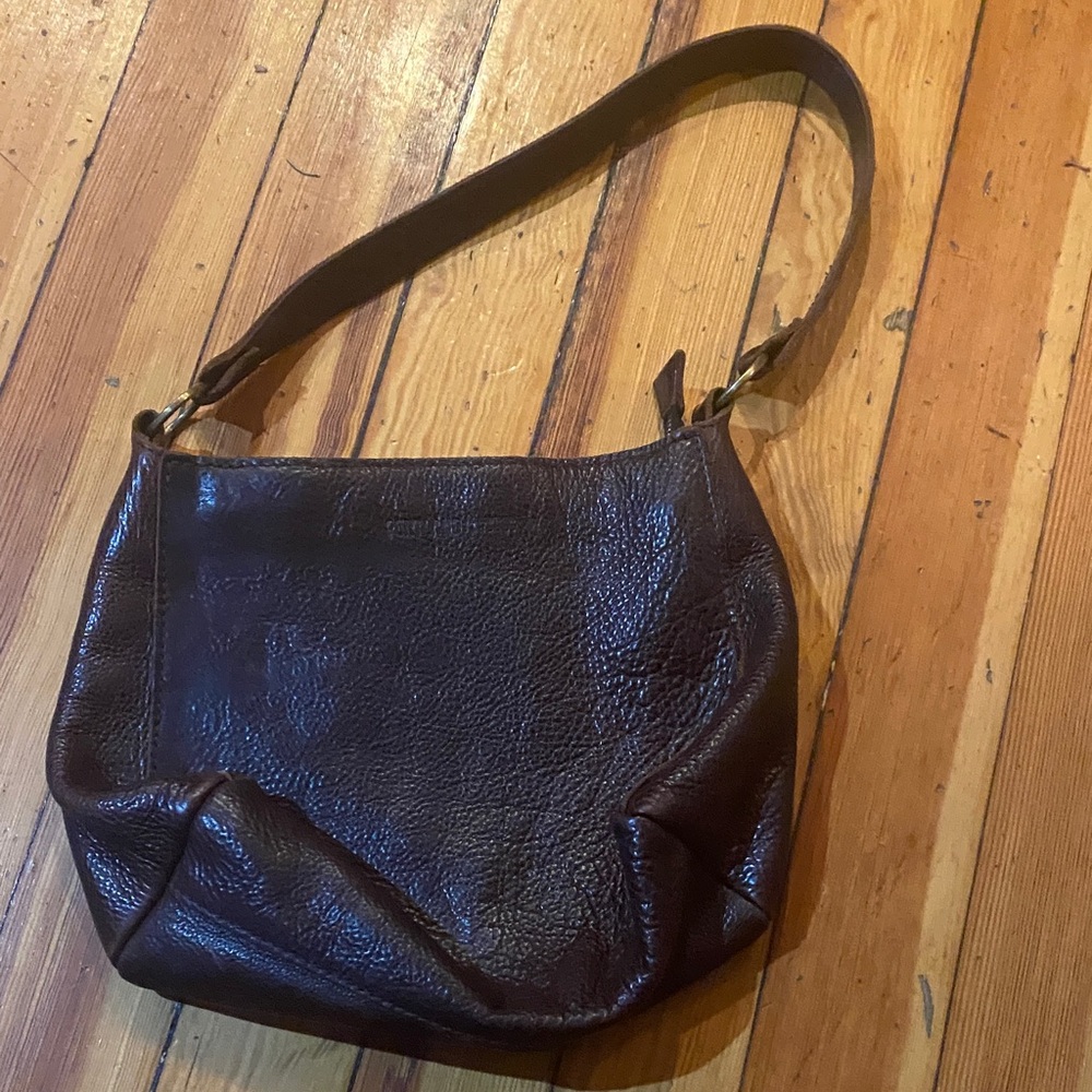 Portland Leather Goods brown  Leather Shoulder Bag y2k
